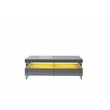 Pemberly Row Modern Coffee Table Bult-in LED Made with Wood in Gray