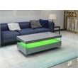 Pemberly Row Modern Coffee Table Bult-in LED Made with Wood in Gray