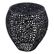 Pemberly Row Modern End Table made with Aluminium Casted in Black Color