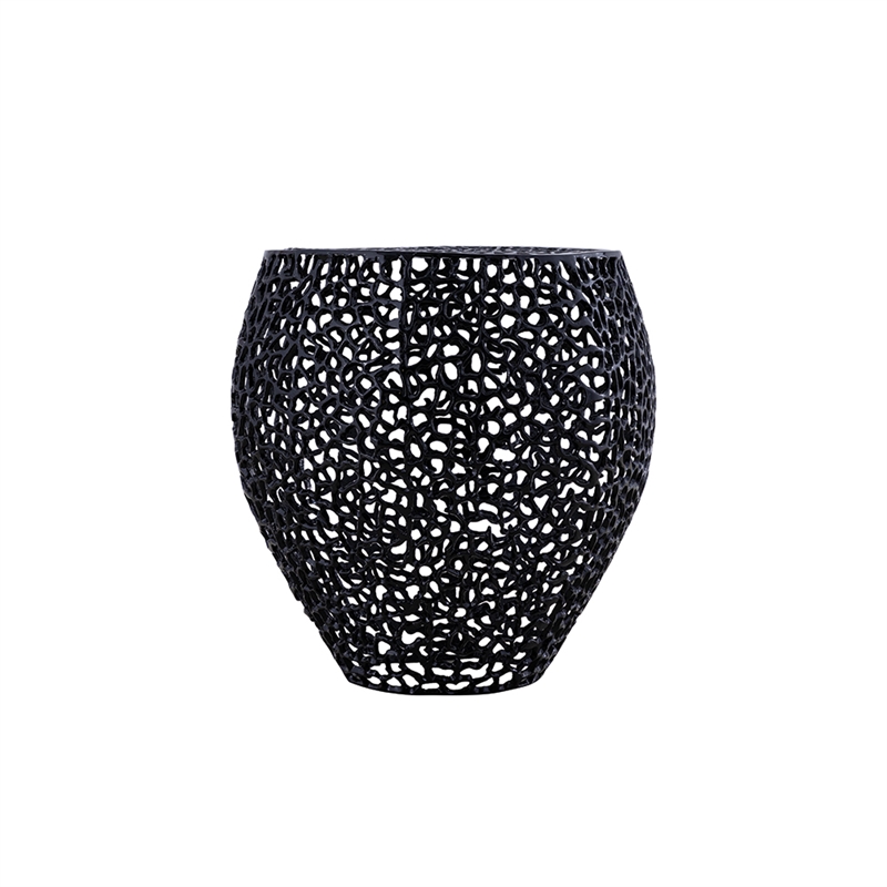 Pemberly Row Modern End Table made with Aluminium Casted in Black Color