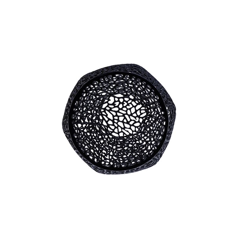 Pemberly Row Modern End Table made with Aluminium Casted in Black Color