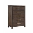 Pemberly Row 5PC King Modern Bedroom Set made with Wood in Walnut color
