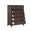 Pemberly Row 5PC King Modern Bedroom Set made with Wood in Walnut color