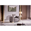 Pemberly Row Thick Velvet Fabric 3PC Living Room Set Made With Wood in Gray