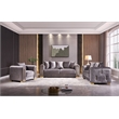 Pemberly Row Thick Velvet Fabric 3PC Living Room Set Made With Wood in Gray