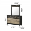 Pemberly Row Modern & Contemporary 6-Drawer Dresser Made with Wood in Black