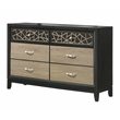 Pemberly Row Modern & Contemporary 6-Drawer Dresser Made with Wood in Black
