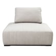 Pemberly Row Outdoor Square Olefin Fabric Lounge Chair in Light Gray