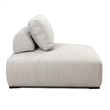 Pemberly Row Outdoor Square Olefin Fabric Lounge Chair in Light Gray