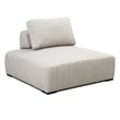Pemberly Row Outdoor Square Olefin Fabric Lounge Chair in Light Gray