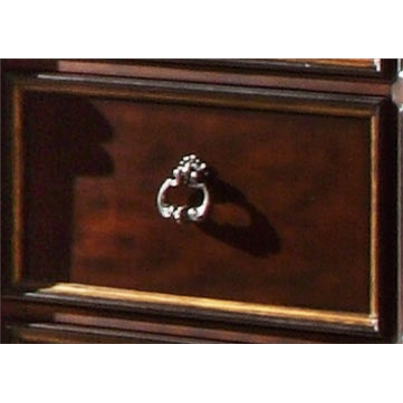 Pemberly Row Traditional Dresser made with Wood In Dark Walnut Color