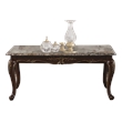 Pemberly Row Traditional Coffee Table Made with Wood in Cherry Color