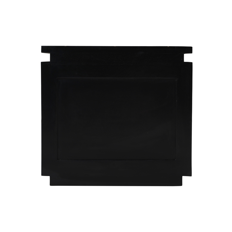 Pemberly Row Modern 2-Drawer Nightstand Made with Wood in Black/Gold