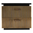 Pemberly Row Modern 2-Drawer Nightstand Made with Wood in Black/Gold
