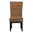 Pemberly Row Handwoven Rattan Dining Chair in Natural Brown Set of 2