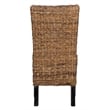 Pemberly Row Handwoven Rattan Dining Chair in Natural Brown Set of 2