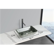 Pemberly Row Rectangular Tempered Glass Vessel Bathroom Sink in Green