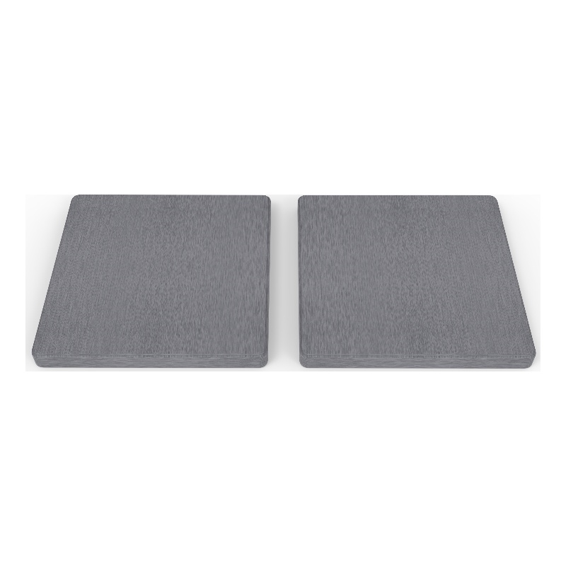 Pemberly Row Absorbent Square Diatomite Stone Coaster in Gray (Set of 4)