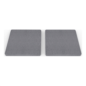 Pemberly Row Absorbent Square Diatomite Stone Coaster in Gray (Set of 4)