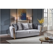 Pemberly Row Thick Velvet Fabric Upholstered Sofa Made With Wood in Gray