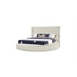 Pemberly Row Queen Tufted Upholstery Storage Bed made with Wood in Cream