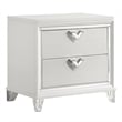 Pemberly Row Prism Modern 2-Drawer Nightstand Made with Wood in White Color