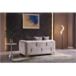 Pemberly Row Thick Velvet Fabric 3Pc Living Room Set Made With Wood in Beige