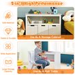 Pemberly Row 3-drawer Wood Kid Toy Storage Cabinet Chest with Wheels in White