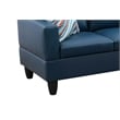Pemberly Row L Shaped Denim Couch w/ Storage Ottoman(Pillows Included)