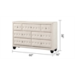 Pemberly Row King 4 Pc Tufted Upholstery Bedroom Set Made with Wood in Cream