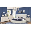 Pemberly Row King 4 Pc Tufted Upholstery Bedroom Set Made with Wood in Cream