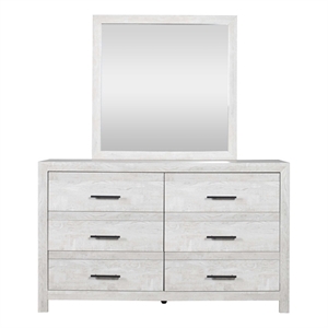 Pemberly Row Modern and Contemporary 6-Drawer Dresser Made with Wood in Gray