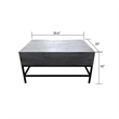Pemberly Row Lift Top Storage Coffee Table with Natural Finish in Gray Color