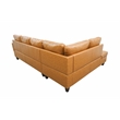 Pemberly Row L Shaped Ginger Couch with Ottoman(Pillows Included) Microfiber