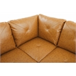 Pemberly Row L Shaped Ginger Couch with Ottoman(Pillows Included) Microfiber