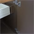 Pemberly Row Single Oval Sink Solid Wood Vanity in Walnut/Gray Granite Stone