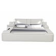 Pemberly Row Smart Multifunctional King Size Massage Bed Made with Wood in Ice