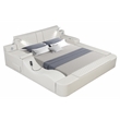 Pemberly Row Smart Multifunctional King Size Massage Bed Made with Wood in Ice