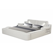 Pemberly Row Smart Multifunctional King Size Massage Bed Made with Wood in Ice