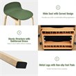 Pemberly Row PP & Iron Counter Height Bar Stools w/ Footrest in Green (Set of 2)