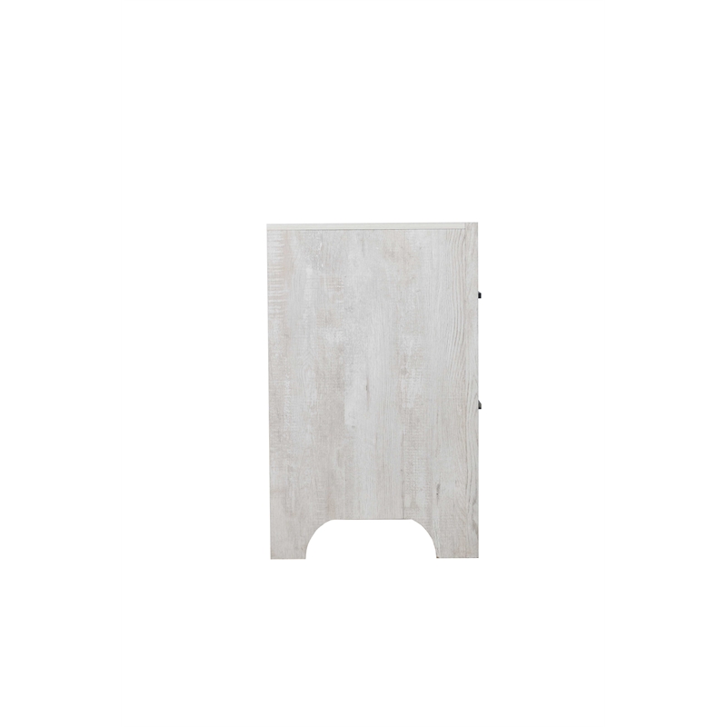 Pemberly Row Modern and Contemporary 2-Drawer Nightstand Made with Wood in Gray