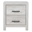 Pemberly Row Modern and Contemporary 2-Drawer Nightstand Made with Wood in Gray