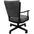 Pemberly Row Swivel Dining CasterChair-Outlier Charcoal Gray Fabric-Black Frame