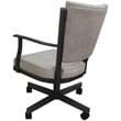 Pemberly Row Swivel Dining Caster Chair -Outlier Beige Fabric-Gray Frame