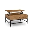 Pemberly Row Lift Top Storage Coffee Table with Natural Finish in Natural Color