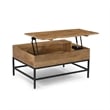 Pemberly Row Lift Top Storage Coffee Table with Natural Finish in Natural Color