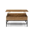 Pemberly Row Lift Top Storage Coffee Table with Natural Finish in Natural Color