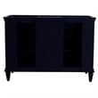Pemberly Row 49 in. Double Wooden Vanity Blue with White Carrara Rectangle Sink