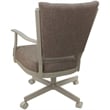 Pemberly Row Swivel Metal Dining Caster Chair - Basin Beige Fabric - Beige Frame