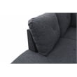 Pemberly Row L Shaped Black Gray Couch with Ottoman(Pillows Included) Microfiber